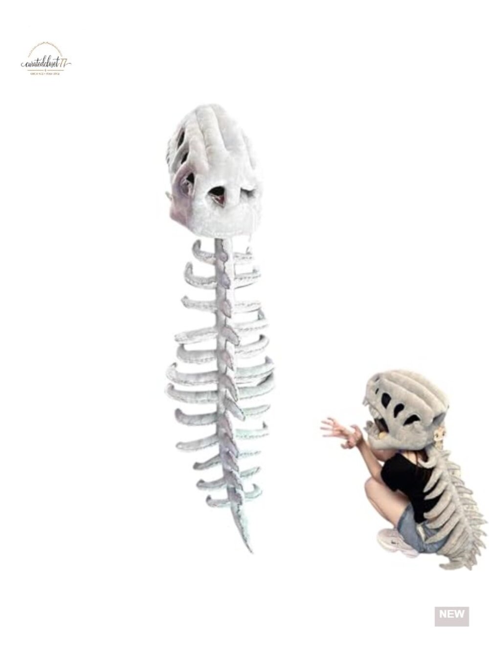 Dinosaur Skeleton Halloween Costume 3D Plush Kids Dress Up